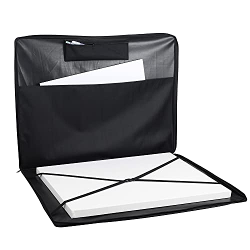 JJRING 37x28 Inch Wire Framed Art Portfolio Case Bag, Black