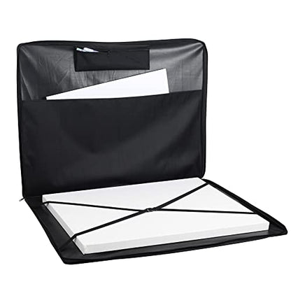 JJRING 37x28 Inch Wire Framed Art Portfolio Case Bag, Black