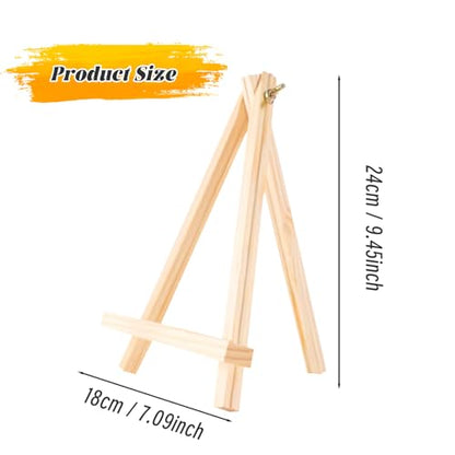 12 Pack 9 Inches Wooden Tabletop Easel Stand for Canvas Painting Display | Sturdy Structure, Anti-Slip Stable Base, Perfect for Artists, Adults And Students, Great for DIY Art Craft Drawing Projects