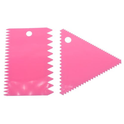 FDXGYH Clay Scraper Set 6pcs Pottery Clay Sculpture Knife Plastic Scraping Handle Carved Industrial DIY Clay Texture Scraper Tool (Pink)