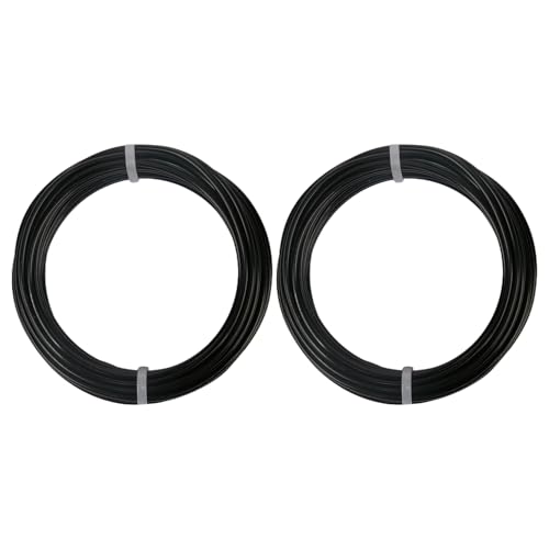 2 Rolls Aluminum Craft Wire, 9 Gauge (3mm) Flexible Metal Wire for Jewelry Making, 32.8 Ft (16.4 Ft/Roll) Bendable Armature Wire for Bonsai, Sculpting and DIY Crafts [Black] - size: 9Gauge 16.4Ft Each, style: Black