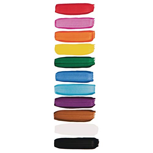 Color Splash S&S Worldwide Liquid Tempera Bulk Paint, 8-oz Flip-Top Bottles - size: 8 Fl Oz (Pack of 12)