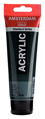Amsterdam Standard Series Acrylic Tube 120ml Sap Green 623 (17096232) - color: Sap Green, size: 4.05 Fl Oz (Pack of 1)