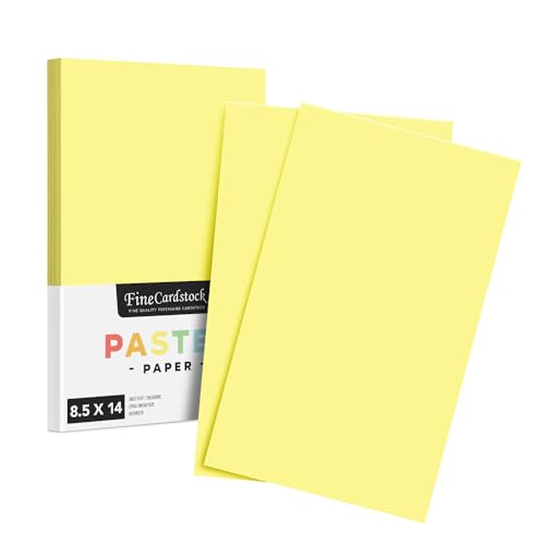 Canary Pastel Colored Paper - Perfect for Documents, Invitations, Posters, Flyers, Menus, Arts and Crafts | 8.5" x 14" (Legal Size) | Regular 20lb Bond (75gsm) Paper - Smooth Finish | 50 Sheets - color: Canary