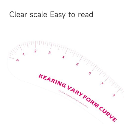 KEARING 18" French Curve Ruler - Clear Plastic Sewing Pattern Making Tool - style: 6218(18")
