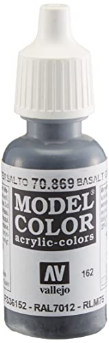 Vallejo Basalt Grey Paint, 17ml - color: Basalt Grey, size: 0.57 Fl Oz (Pack of 1)
