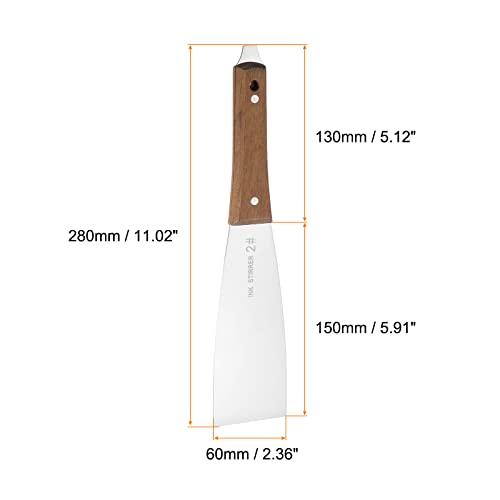 HARFINGTON 2pcs Painting Knives 60mm Width Shovel Mixing Palette Scraper with Wood Handle for Oil Paint Craft Spreading(2#) - size: 60mm