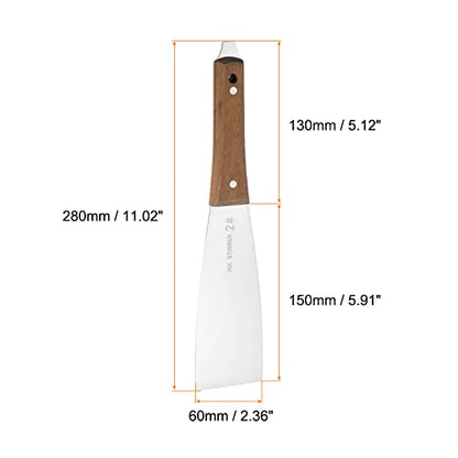 HARFINGTON 2pcs Painting Knives 60mm Width Shovel Mixing Palette Scraper with Wood Handle for Oil Paint Craft Spreading(2#) - size: 60mm