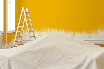 ZUPERIA Canvas Drop Cloth for Painting (Size 9x12 Feet Pack of 4) Pure Cotton Painters Drop Cloth for Painting, Furniture & Floor Protection - All Purpose Thick Canvas tarp with Double Stitched Edges - size: 9' x 12' Feet
