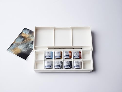 Winsor & Newton Cotman Watercolor Paint Set, 8 Half Pan, Metallic Set - style: 8 Half Pan Metallic Colors