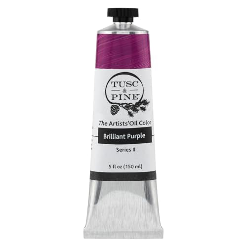 Tusc & Pine Artist Oil Paint - Brilliant Purple, 150 ml, Non-Yellowing, Rich & Creamy Consistency, Maximum Pigment Load, Small Batch Milled Oil Paints Made in the USA - color: Brilliant Purple, size: 5.07 Fl Oz (Pack of 1)
