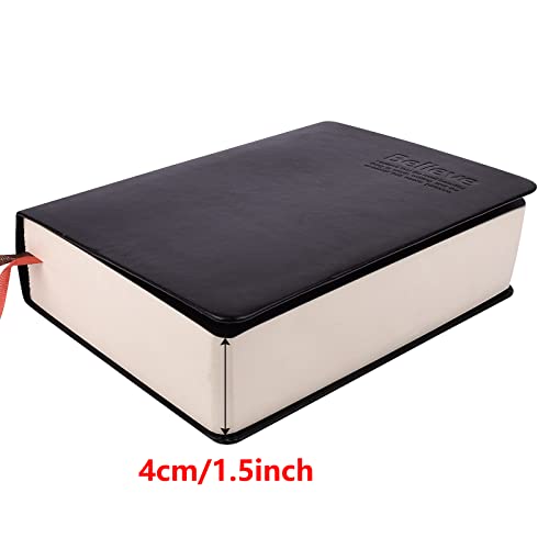 SAYEEC A5 Thick Journal 720 Pages Large Leather Notebook Lined Paper 360 Sheets Writing Notebook with Pen Gift Set Hardcover Diary Black for Taking Notes Business Man Women Gift - color: Black A5 with Text Cover and Pen
