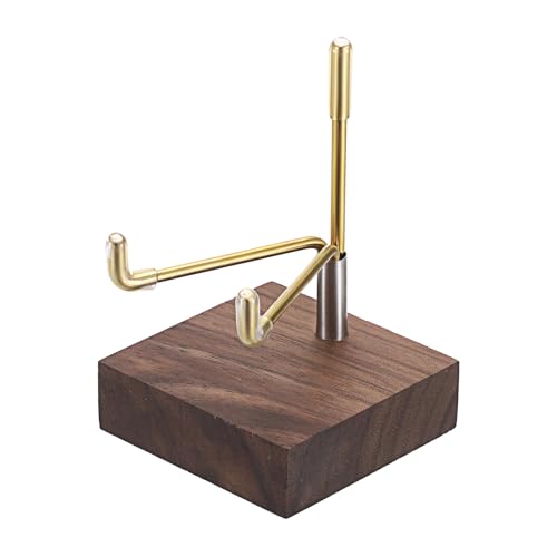 Hipiwe Adjustable Metal Arms Display Stand Easel with Wooden Base, Small