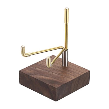 Hipiwe Adjustable Metal Arms Display Stand Easel with Wooden Base, Small