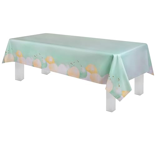 Grandipity Party Balloon Birthday 1 Pack Premium Disposable Plastic Tablecloth 54 Inch. x 108 Inch. Rectangle Table Cover - color: Balloons, size: 54" x 108" (Rectangular)