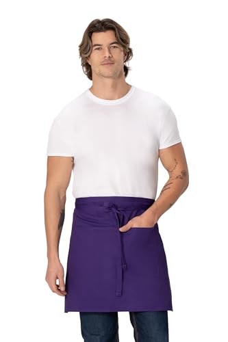 Chef Works Unisex Half Bistro Server Apron - color: Purple