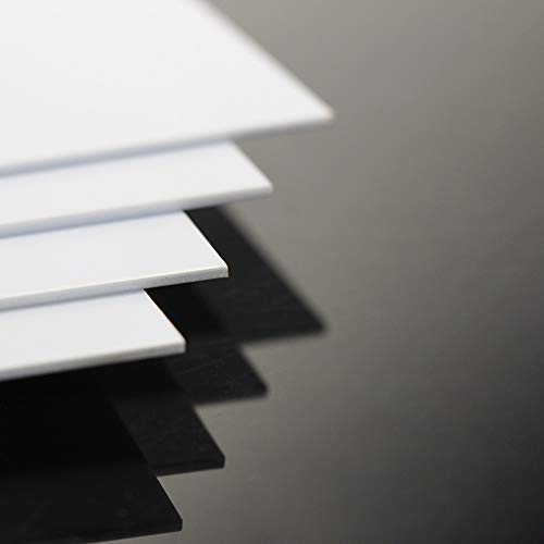 ABS0915 4pcs 1.5mm Thickness 200mm x 250mm White ABS Sheets 9.84'' x 7.87'' x 0.06'' ABS Styrene Sheets for Model Train Layout New (1.5mm) - size: 1.5mm