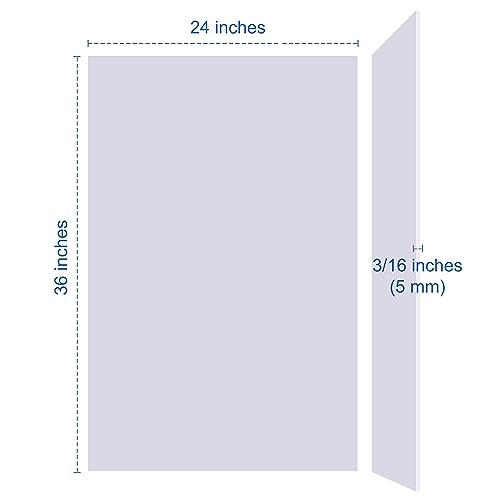 Foam Board 24 x 36 x 3/16"(5mm), Foam Core Board Sheets, White Poster Board | 12 Pack, Acid Free Foamboard, Rigid Sign Board for Mounting, Framing, Backing, Display, Presentation, Prints, Crafts & Art - size: 24x36 in 12 Pack