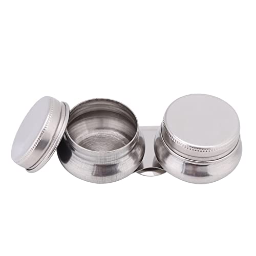 Haosie Double Dipper Palette Cup, Oil Painting Supplies, Stainless Steel Paint Palette Watercolor Water Container with Lid, Paint Water for Turpentine Turpenoid