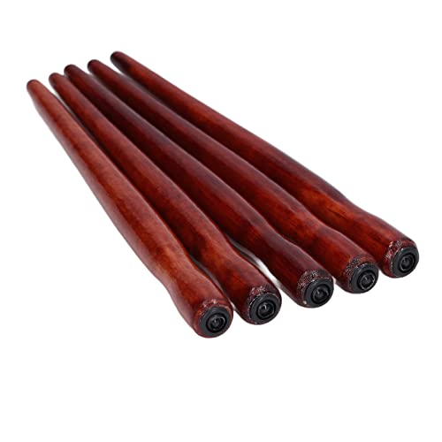 5PCS Dip Pen Nib Holder, 150mm/5.91in Sandalwood Mahogany Color Calligraphy Nibs Holder for Writing and Drawing