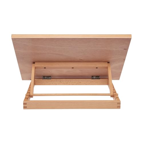 SoHo Urban Artist 12x16 Adjustable Portable Drawing Board Stand Easel, 5 Positions, Natural Beechwood Finish - size: 12x16"