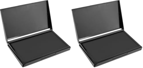 MaxMark Large Black Stamp Pad - 4-1/4" by 7-1/4" - Premium Quality Felt Pad (Pack of 2) - color: Black, size: 4-1/4" by 7-1/4" (Pack of 2)