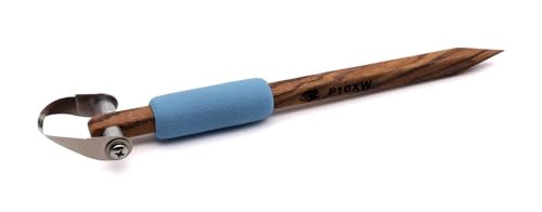The Original DiamondCore Tools P10 Curved Wide U Tip 12 mm Carving Tool for Pottery, Clay Carving, Sgraffito and Ceramic Surface Design - color: P10 - Curved Wide U Tip 12 Mm