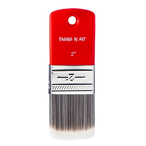 2 Inch Filbert Paddle Paint Brush | Scale Brush, Blending Paint Brush for Oil and Acrylic Paints - color: Filbert, size: 2''