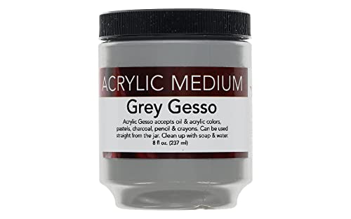 Art Advantage Acrylic Gesso 8oz Gray - style: Gray Gesso