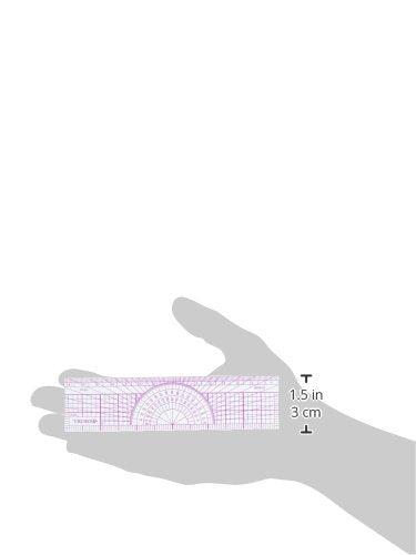 Westcott Protractor Ruler, 6", 15cm, Transparent (W-5)