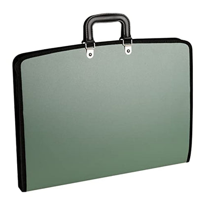 Acocony 11x17 Art Portfolio PP Material Green Pack of 1 | 11x17 Art Portfolio Case with Zipper Closure Oxford Cloth Edge Waterproof - color: Green