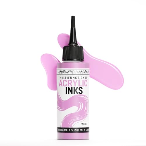 Acrylic Inks, 'Blush' Acrylic Ink, 3.38 Fl Oz (100 ml) | Highly Concentrated, Multifunctional Liquid Acrylic Paint - color: Blush