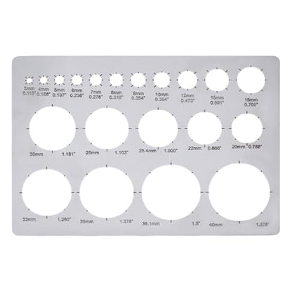 UNICRAFTALE 1Pcs Metal Circle Templates Circle Stencil for Drawing Stainless Steel Painting Stencils Circles Ruler Round Circles Tracers Stencil Templates Tool for Carving Drafting - style: Circle