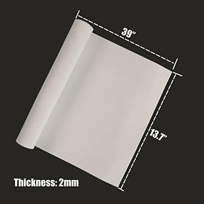 OISAKLD EVA Foam 2mm-10mm 13.7"×39" Craft Foam Sheet 74 kg/m³ Cosplay Foam for Craft Model Cosplay 2mm - color: White, size: 2mm -Thickness