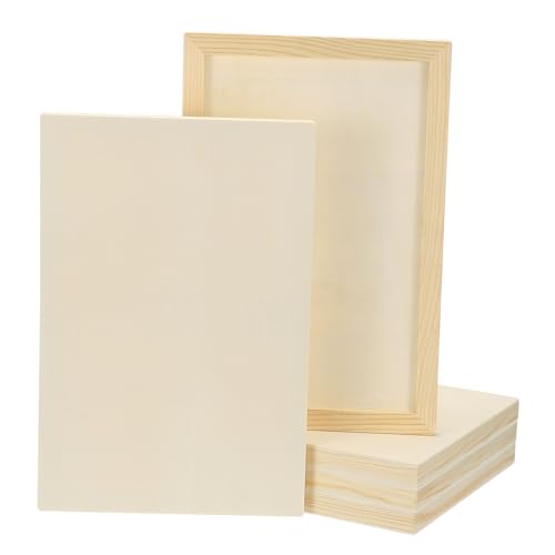 PATIKIL 8 x 12 Inch Wood Canvas Panels, 8pcs Unfinished Wooden Frame Square Art Board for Crafts Oil Paint Pouring Acrylics Painting DIY - size: 8 x 12 Inch