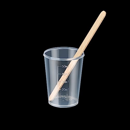 56 PCS Resin Mixing Kit,12PCS 100ML Disposable Measuring Cups,24PCS 50ML Mixing Cups for Resin,20 Wooden Stirring Sticks, Mixing Cups for Epoxy Resin, Paint Mixing, Jewelry Making - size: 100ML Mixing Cups