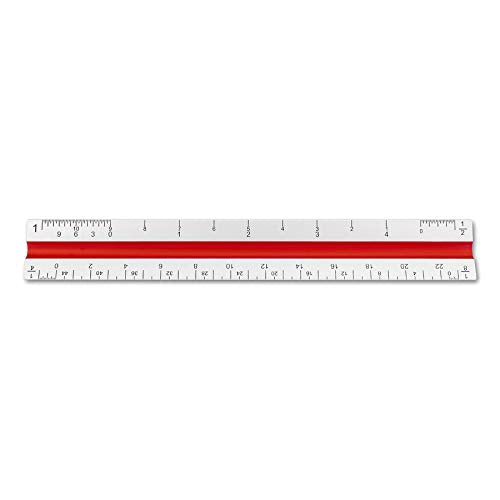 Alumicolor Aluminum Architect Color-Coded Solid Drafting Scale, 6IN, Silver,3056-1 - size: 6IN, style: Architect