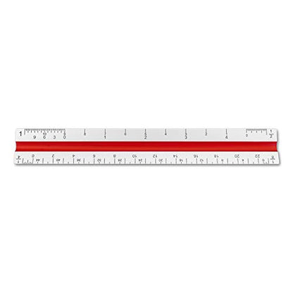 Alumicolor Aluminum Architect Color-Coded Solid Drafting Scale, 6IN, Silver,3056-1 - size: 6IN, style: Architect