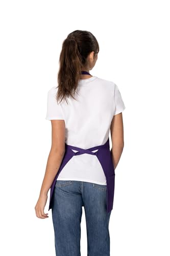Chef Works Unisex Three Pocket Apron - color: Purple