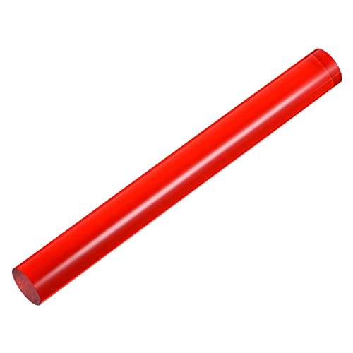 HARFINGTON Acrylic Clay Roller 9 Inch x 1 Inch Solid Non-Stick Plastic Round Tube Roller Polymer Clay Rod Fondant Rolling Pin for Shaping, Sculpting, Modeling DIY Crafts, Red - color: Red, size: 9 Inch x 1 Inch