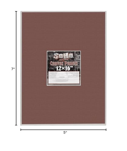 SoHo Artist Cotton Canvas All Media Panels - 5x7-3 Pack of Double Primed Cotton Acid-Free Panels Bonded Canvases for Paintings, Artwork and More - size: 5x7