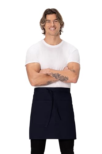 Chef Works Unisex Half Bistro Server Apron - color: Navy