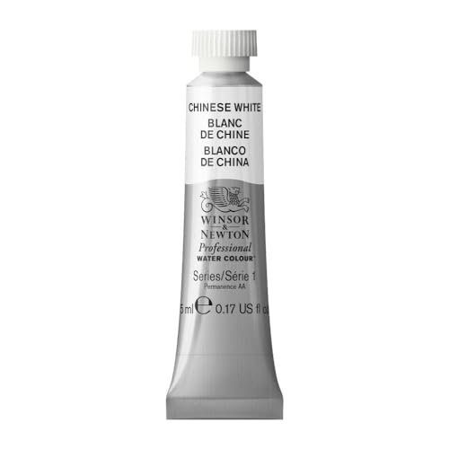 Winsor & Newton Professional Watercolor, 5ml Tube, Chinese White | Unrivalled Transparency, Single Pigment Vibrant Colors, Archival Permanence, Heritage Watercolors, Finest Pigments - color: Chinese White, style: 0.17-oz Tube