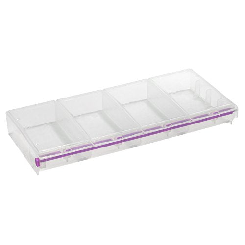 Craft Mates Bead Organizer, 4 Locking Compartments, Plastic Storage (2XL) | Clear Plastic Storage for Buttons, Pins, Jewelry, Diamond Art & Craft Supplies, Large Portable Organizer for Crafters - style: 4 Compartment