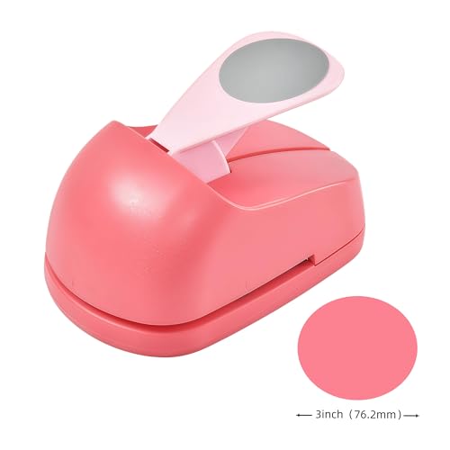 Circle Punch 3 inch Craft Lever Punch Circle Shape Lever Handmade Paper Punch Candy Color By Random 3 inch（76.2mm） - color: EVA-Circle-3