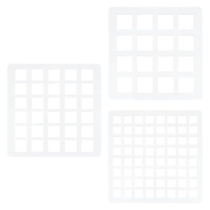BENECREAT 3Pcs Square Swatching Template Stencil, 5.9x5.9inch Acrylic Drawing Stencils Paint Stencils for Fabric Walls Crafts Arts Paper Home Decoration, 2.5mm Thick - size: 5.9x5.9 Inch*3pcs