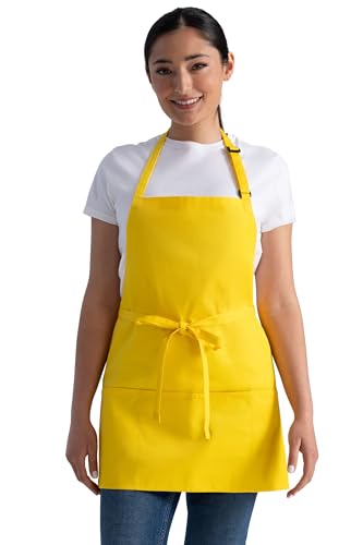 Chef Works Unisex Three Pocket Apron - color: Lemon