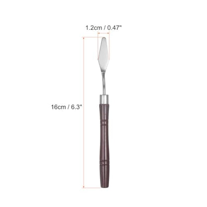 HARFINGTON 8pcs Palette Knife Painting Tool 6.3" Pointed Stainless Steel Blade Plastic Handle Spatula Painting Pallet Knife for Oil Acrylic, Red - size: 6.3"