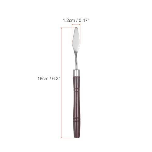 HARFINGTON 8pcs Palette Knife Painting Tool 6.3" Pointed Stainless Steel Blade Plastic Handle Spatula Painting Pallet Knife for Oil Acrylic, Red - size: 6.3"