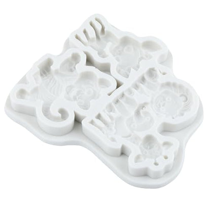 Animal Polymer Clay Mold Lion Elephant Giraffe Silicone Molds - color: Style D
